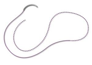 Suture with Needle LOOK® Nonabsorbable Uncoated Black Suture Monofilament Nylon Size 6 - 0 10 Inch Suture 1-Needle 39 mm Length 3/8 Circle Reverse Cutting Needle (Biopsy) by Angiotech - Look Division - Surgical Specialties Corp.  ID 911B